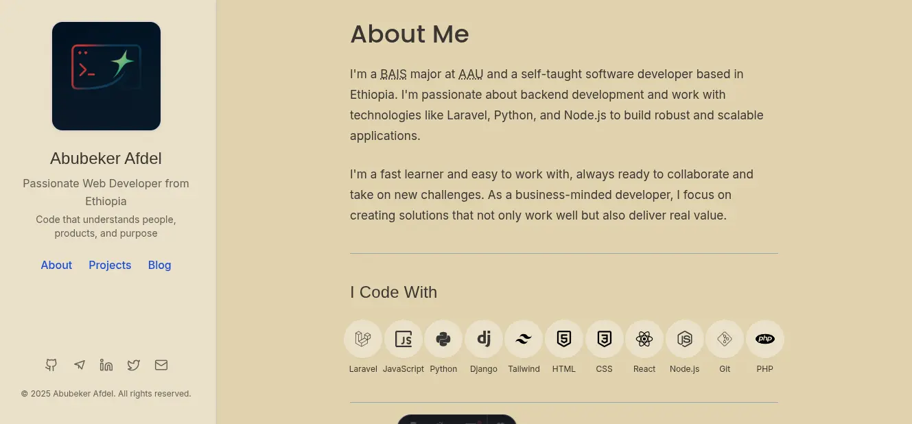 My portfolio homepage built with Astro