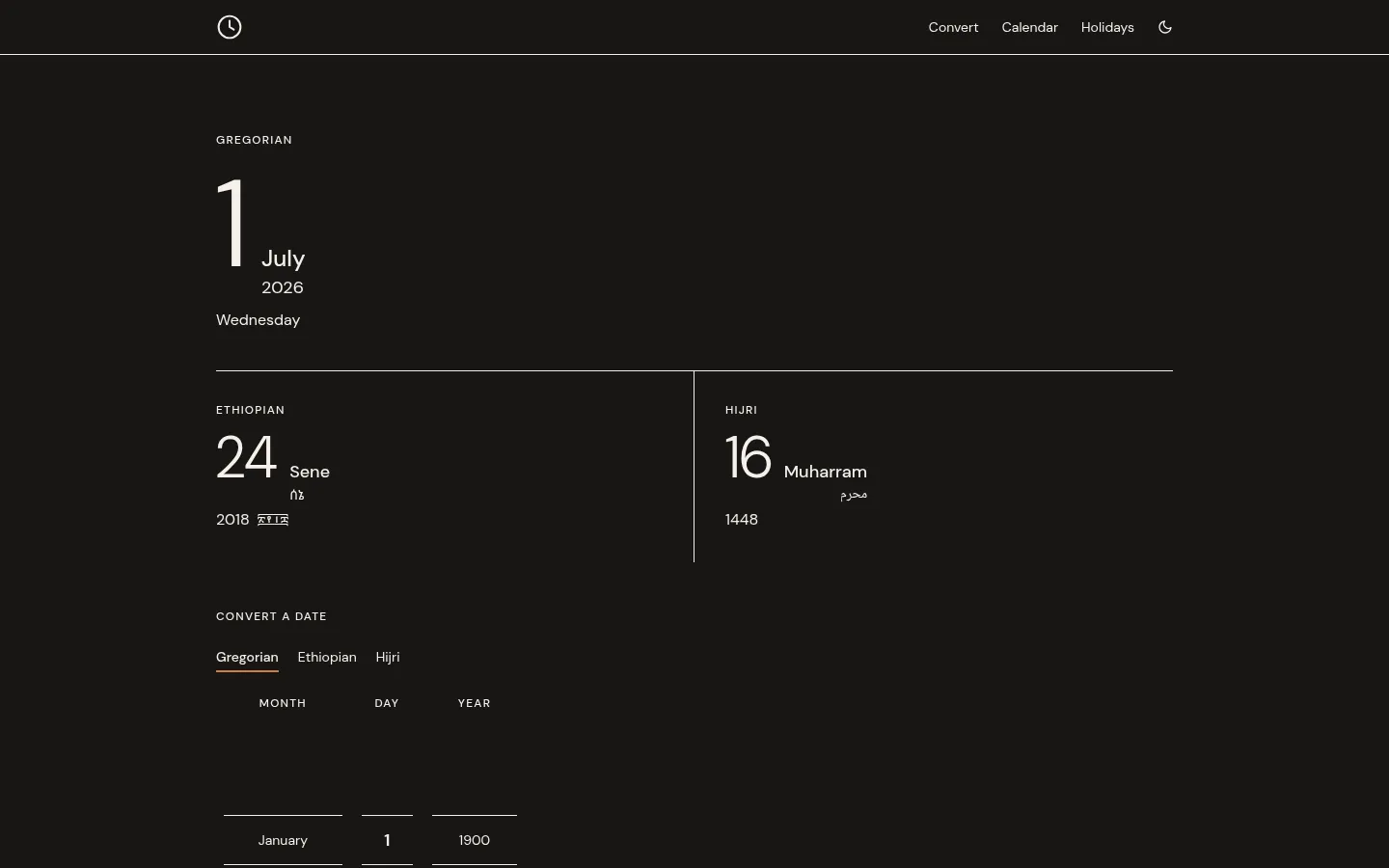 Today product interface